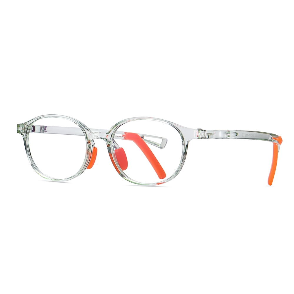 Custom Kids TR90 Oval Optical Frames with Anti-Slip Ear Hooks Blue Light Filter Glasses for Children's Prescription Eyeglasses Wholesale Online