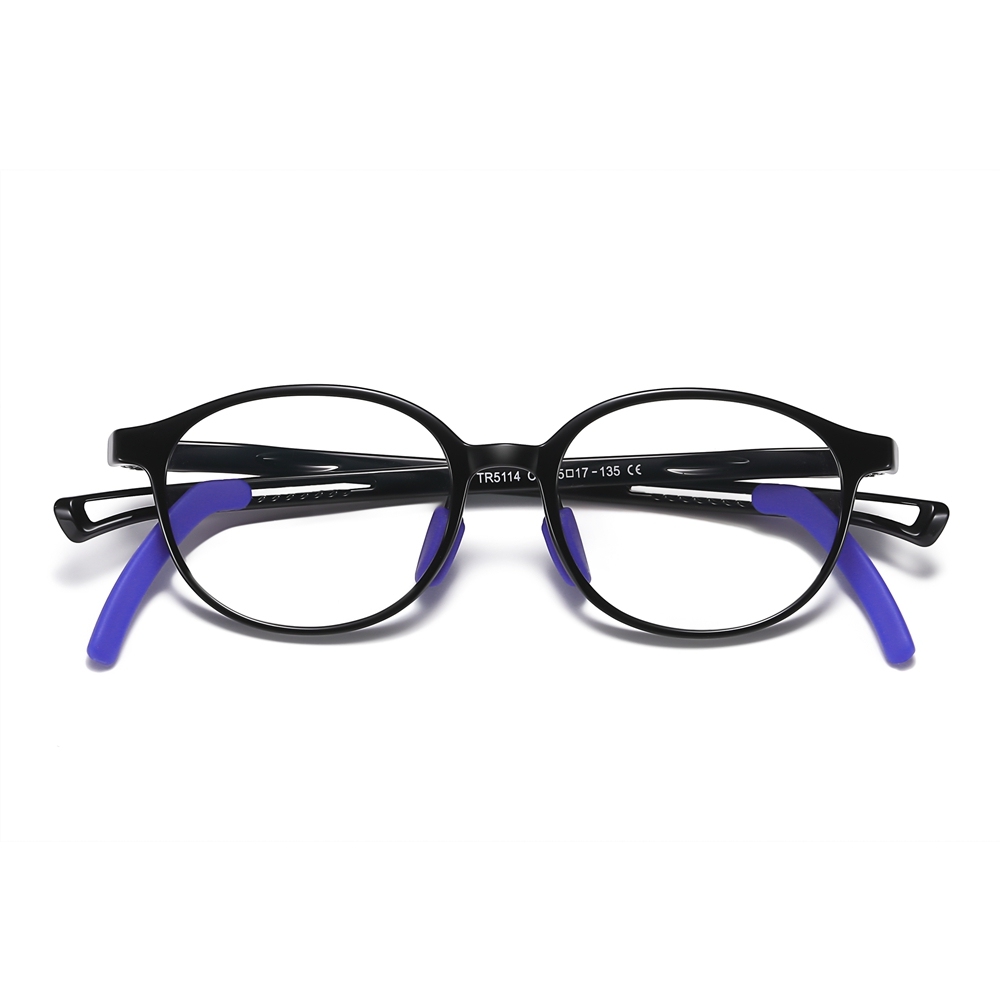 Custom Kids TR90 Oval Optical Frames with Anti-Slip Ear Hooks Blue Light Filter Glasses for Children's Prescription Eyeglasses Wholesale Online