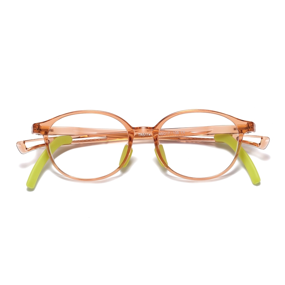 Custom Kids TR90 Oval Optical Frames with Anti-Slip Ear Hooks Blue Light Filter Glasses for Children's Prescription Eyeglasses Wholesale Online