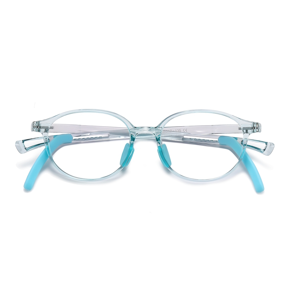 Custom Kids TR90 Oval Optical Frames with Anti-Slip Ear Hooks Blue Light Filter Glasses for Children's Prescription Eyeglasses Wholesale Online