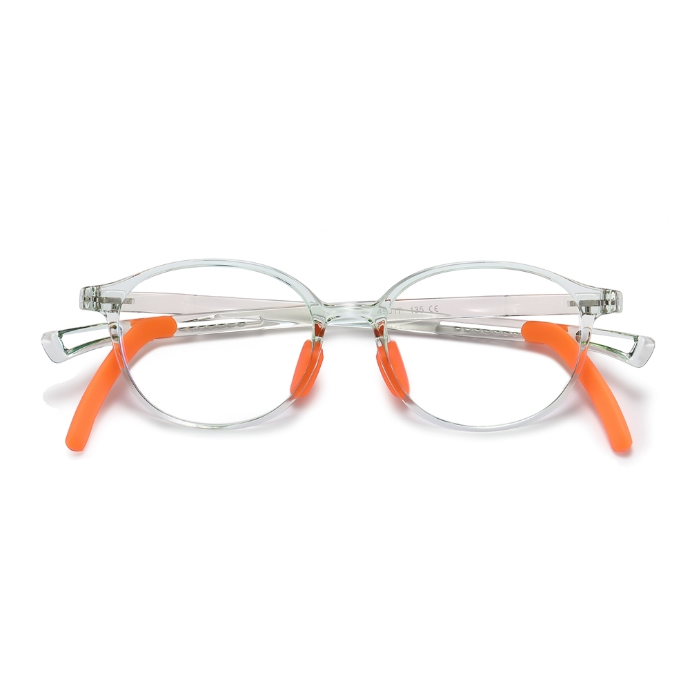 Custom Kids TR90 Oval Optical Frames with Anti-Slip Ear Hooks Blue Light Filter Glasses for Children's Prescription Eyeglasses Wholesale Online
