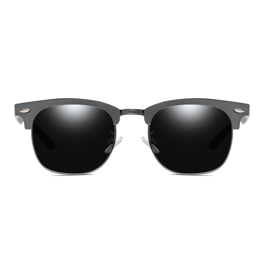 Wholesale Aluminum Clubmaster Shades Versatile Browline Square Polarized Glasses for Men Modern Classic Designer Sunglasses without Logo RB3507
