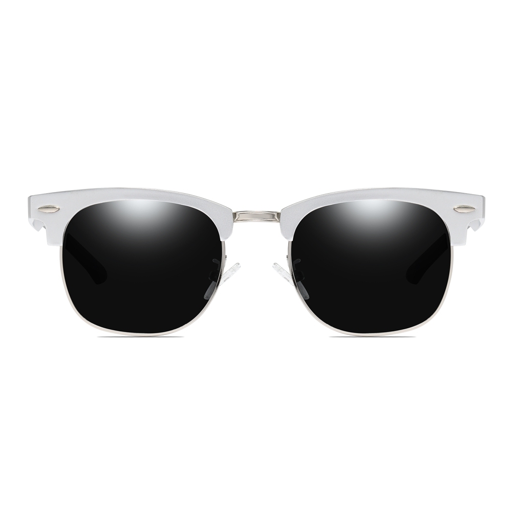 Wholesale Aluminum Clubmaster Shades Versatile Browline Square Polarized Glasses for Men Modern Classic Designer Sunglasses without Logo RB3507