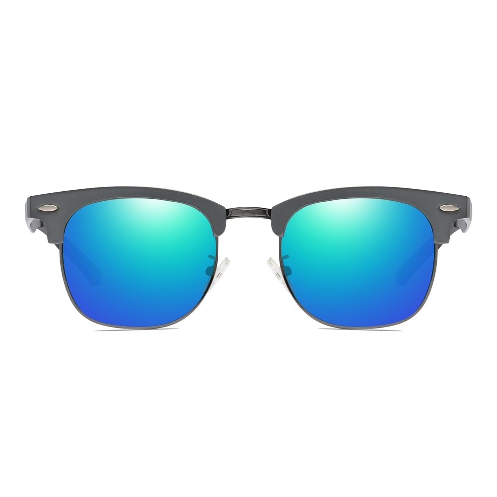 Wholesale Aluminum Clubmaster Shades Versatile Browline Square Polarized Glasses for Men Modern Classic Designer Sunglasses without Logo RB3507