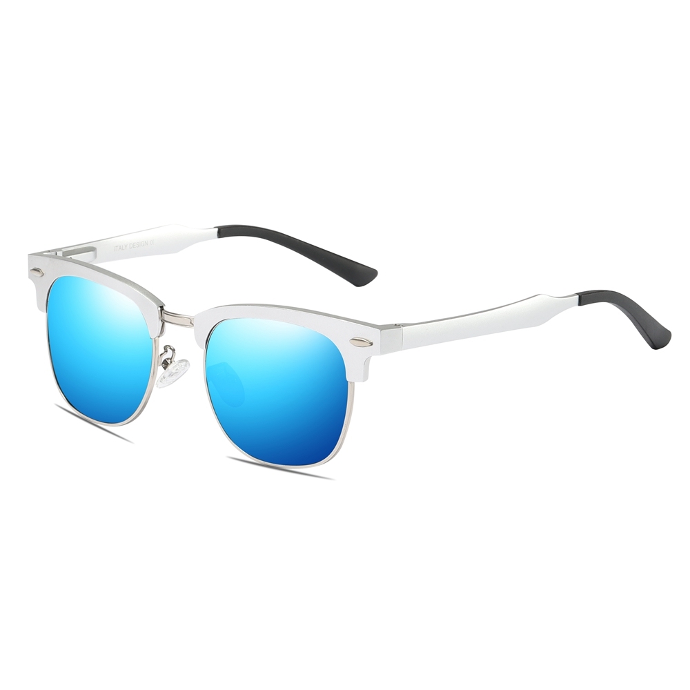 Wholesale Aluminum Clubmaster Shades Versatile Browline Square Polarized Glasses for Men Modern Classic Designer Sunglasses without Logo RB3507