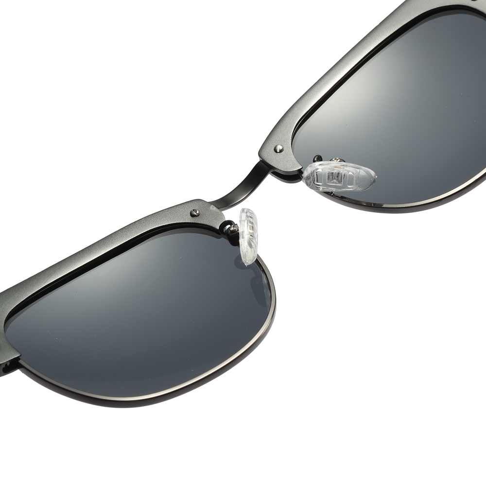 Wholesale Aluminum Clubmaster Shades Versatile Browline Square Polarized Glasses for Men Modern Classic Designer Sunglasses without Logo RB3507