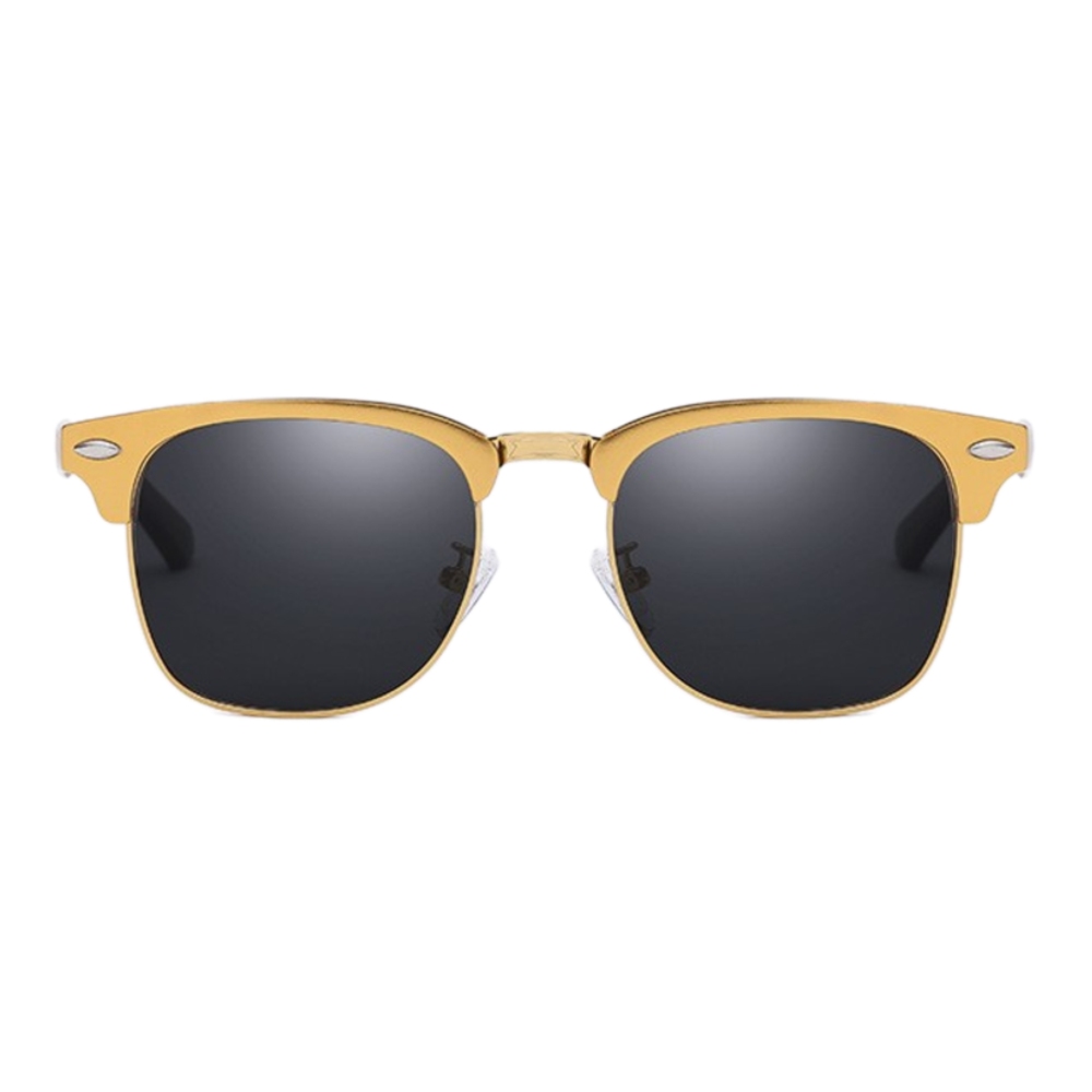 Wholesale Aluminum Clubmaster Shades Versatile Browline Square Polarized Glasses for Men Modern Classic Designer Sunglasses without Logo RB3507