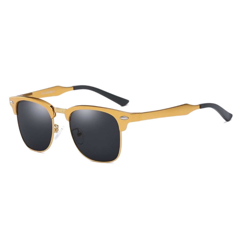 Wholesale Aluminum Clubmaster Shades Versatile Browline Square Polarized Glasses for Men Modern Classic Designer Sunglasses without Logo RB3507