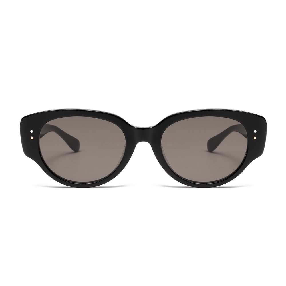 Custom Korean Style Thick Frame Oval Cat Eye Sunglasses with Studs Made of Acetate Eyewear for Women's Subtle Vintage Shades Wholesale Online