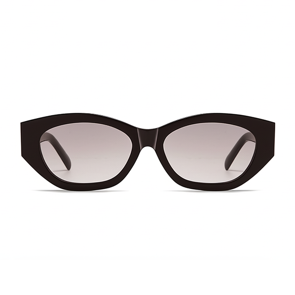 Custom Fashion-forward Winged Cat Eye Sunglasses with Oval Nylon Lenses for Women Acetate Designer Eyewear Wholesale Ladies Branded Shades Online