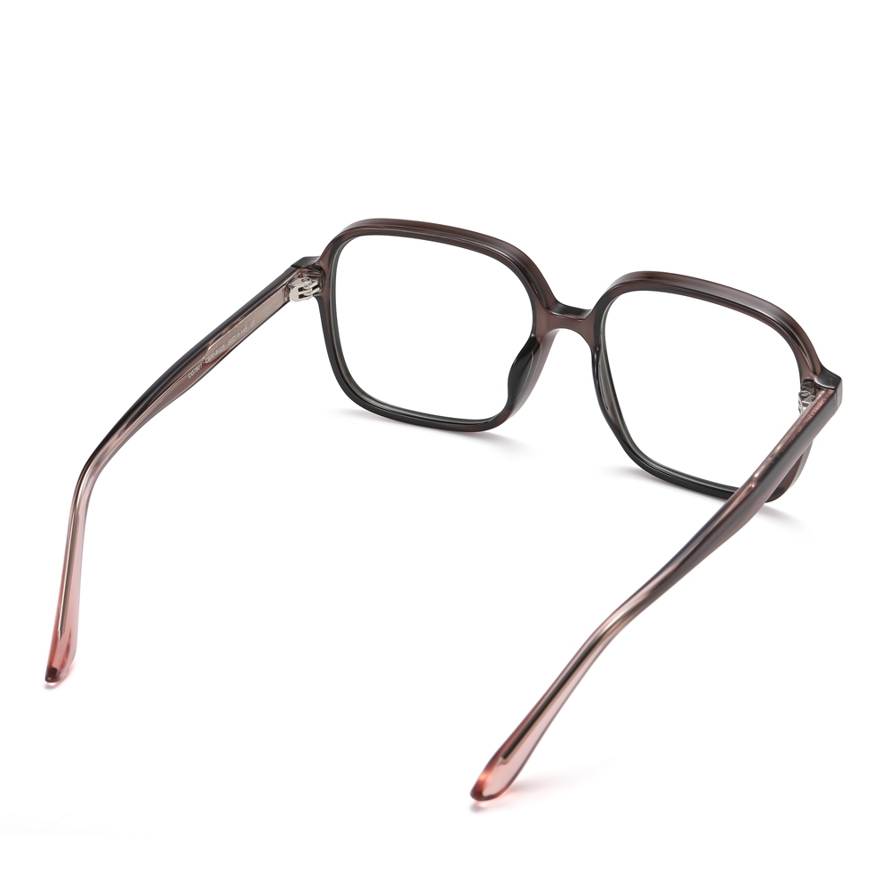 Wholesale TR90 Large Rounded Square Eyeglass Frames with Magnetic Polarized Clip-on Shades for Women 2 in 1 Prescription Glasses and Sunglasses