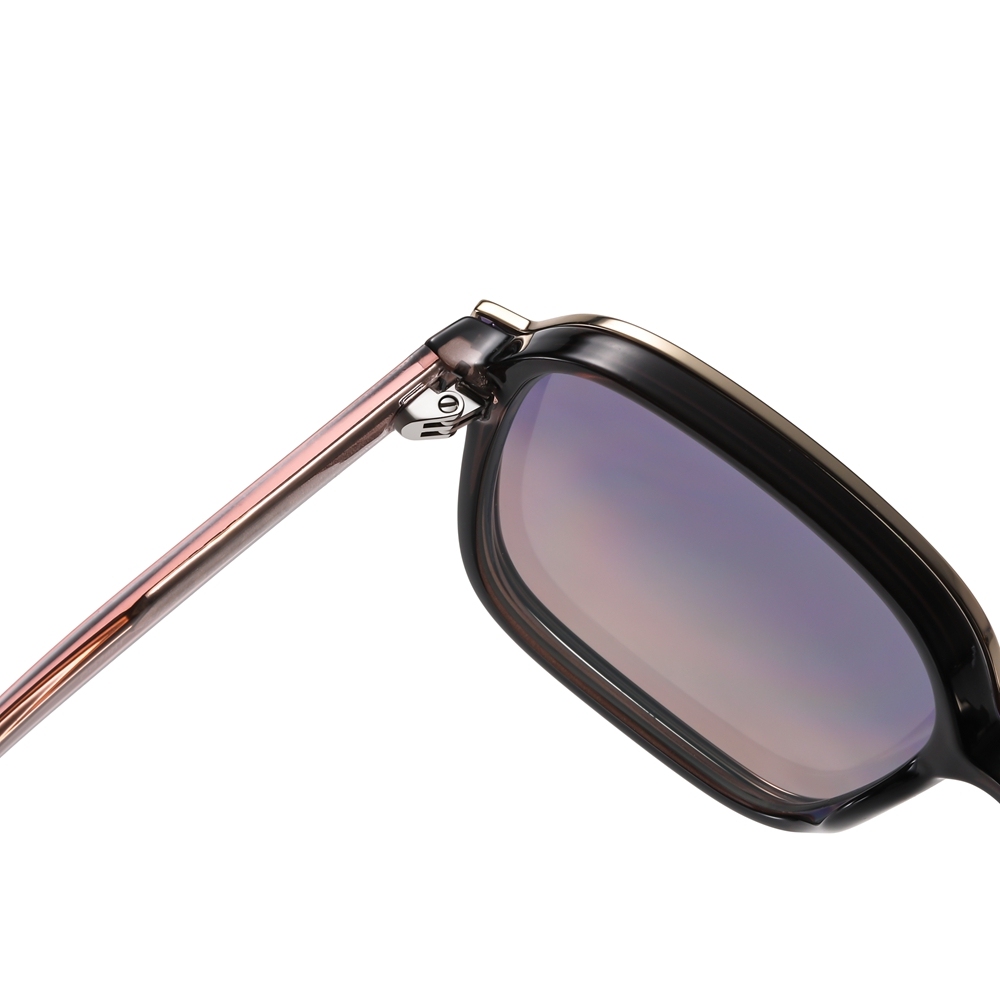 Wholesale TR90 Large Rounded Square Eyeglass Frames with Magnetic Polarized Clip-on Shades for Women 2 in 1 Prescription Glasses and Sunglasses