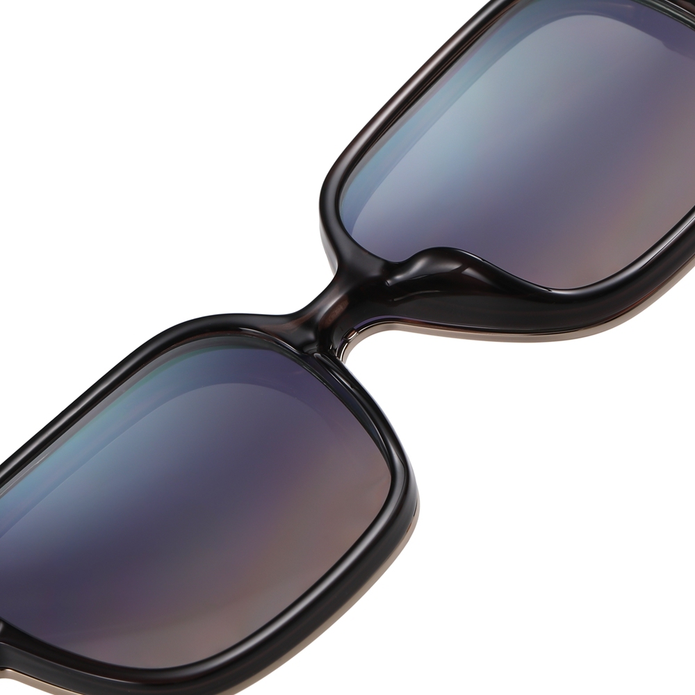 Wholesale TR90 Large Rounded Square Eyeglass Frames with Magnetic Polarized Clip-on Shades for Women 2 in 1 Prescription Glasses and Sunglasses