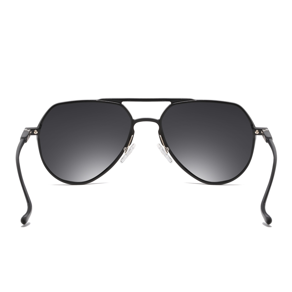 Wholesale Aluminum Oversized Flat Top Aviator Sunglasses for Men's Elegante Eyewear Factory in China Polarized Everyday Glasses Online Order