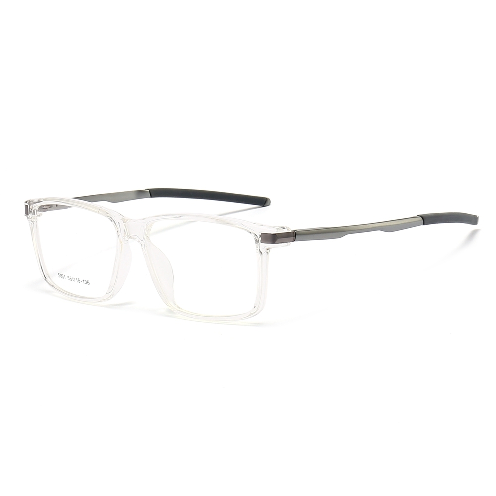 Custom TR90 Rectangle Opitcal Frames with Straight Aluminum Arms RX Sports Glasses for Men's Athletic Prescription Eyewear Wholesale China