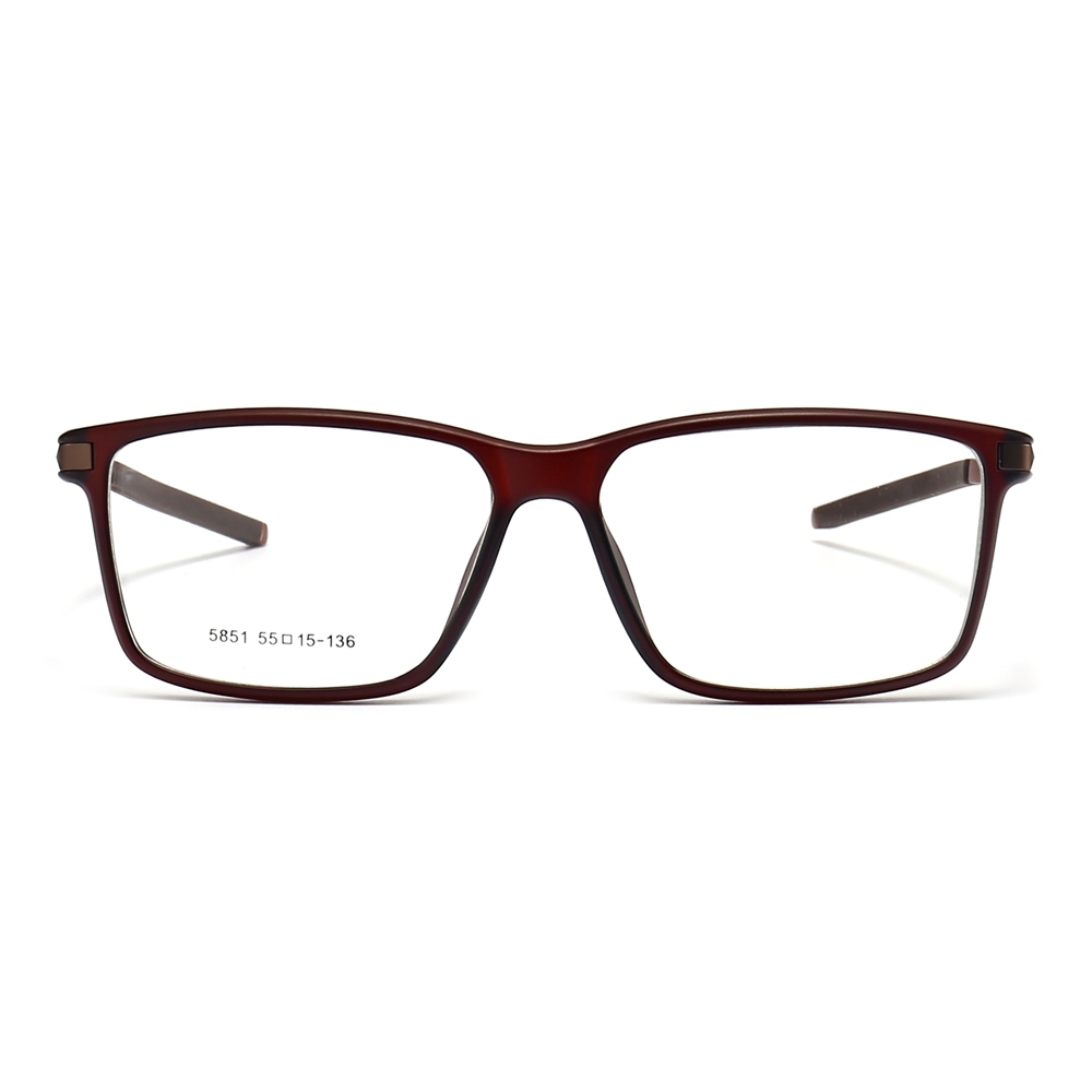 Custom TR90 Rectangle Opitcal Frames with Straight Aluminum Arms RX Sports Glasses for Men's Athletic Prescription Eyewear Wholesale China