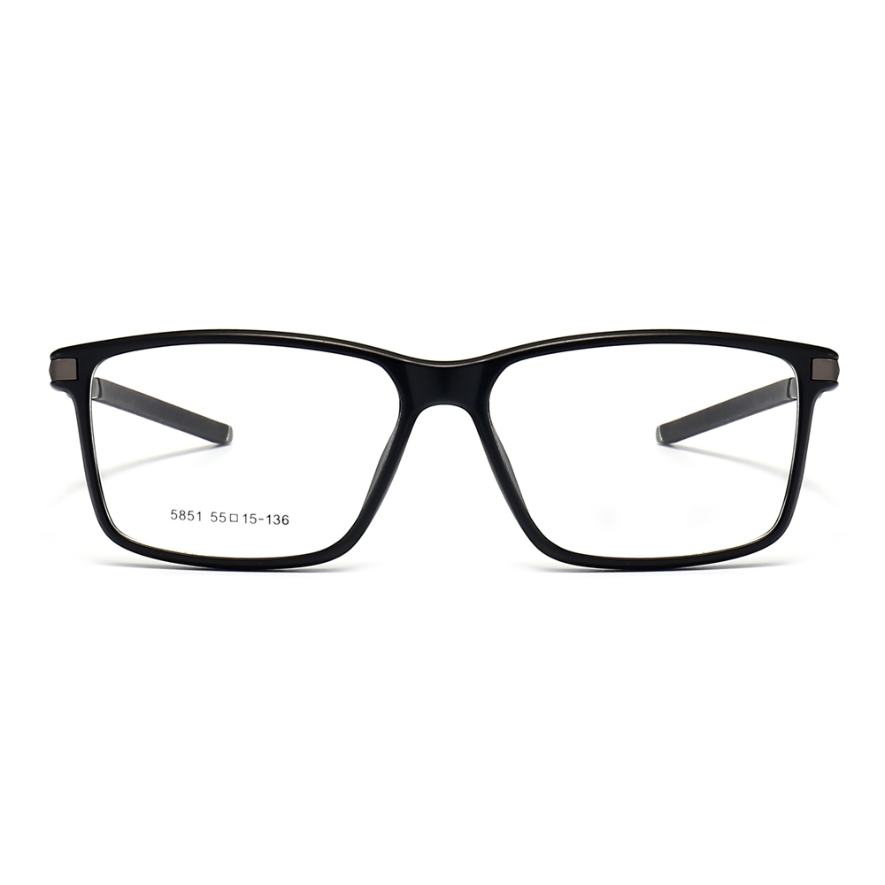 Custom TR90 Rectangle Opitcal Frames with Straight Aluminum Arms RX Sports Glasses for Men's Athletic Prescription Eyewear Wholesale China