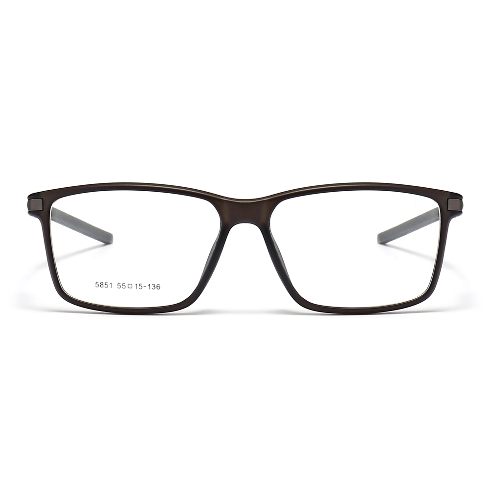 Custom TR90 Rectangle Opitcal Frames with Straight Aluminum Arms RX Sports Glasses for Men's Athletic Prescription Eyewear Wholesale China