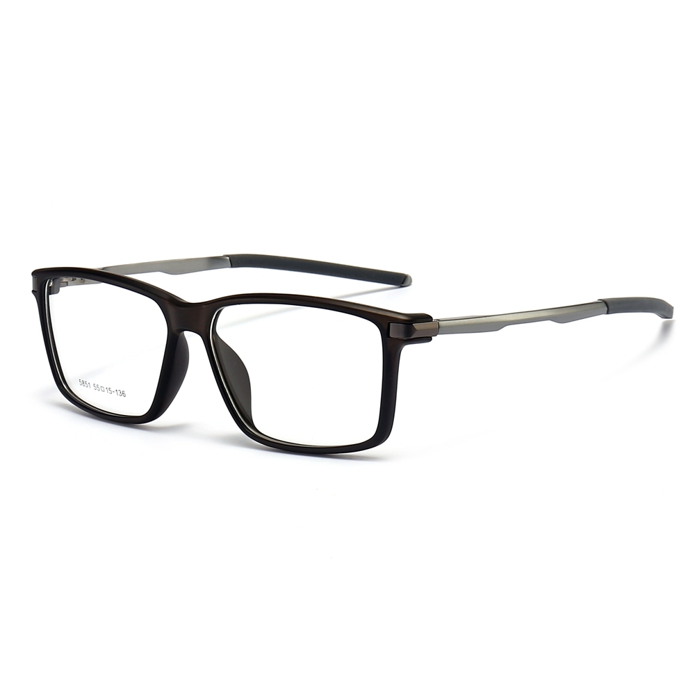 Custom TR90 Rectangle Opitcal Frames with Straight Aluminum Arms RX Sports Glasses for Men's Athletic Prescription Eyewear Wholesale China