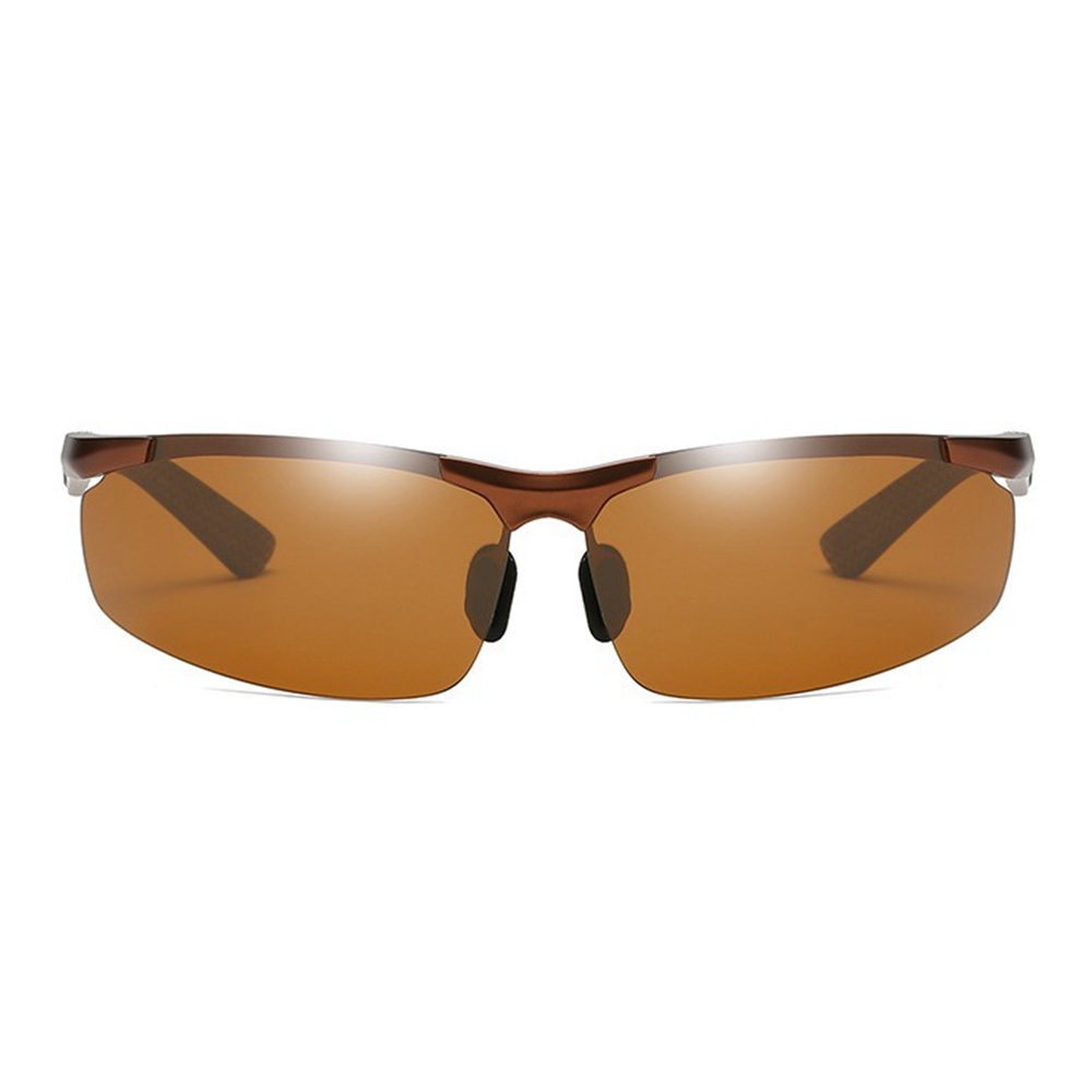 Wholesale Aluminum Sports Polarized Sunglasses for Men Semi-Rimless Cycling Glasses Good Quality Athletic Eyewear Manufacturer China