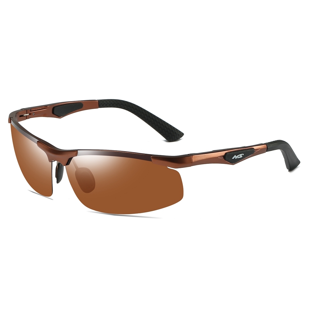 Wholesale Aluminum Sports Polarized Sunglasses for Men Semi-Rimless Cycling Glasses Good Quality Athletic Eyewear Manufacturer China
