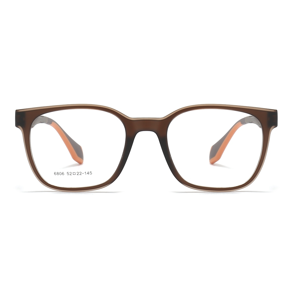 Wholesale TR90 Modern Square Optical Frames with Spring Hinges Men's Casual Prescription Eyeglasses for Everyday Use Glasses Manufacturer China