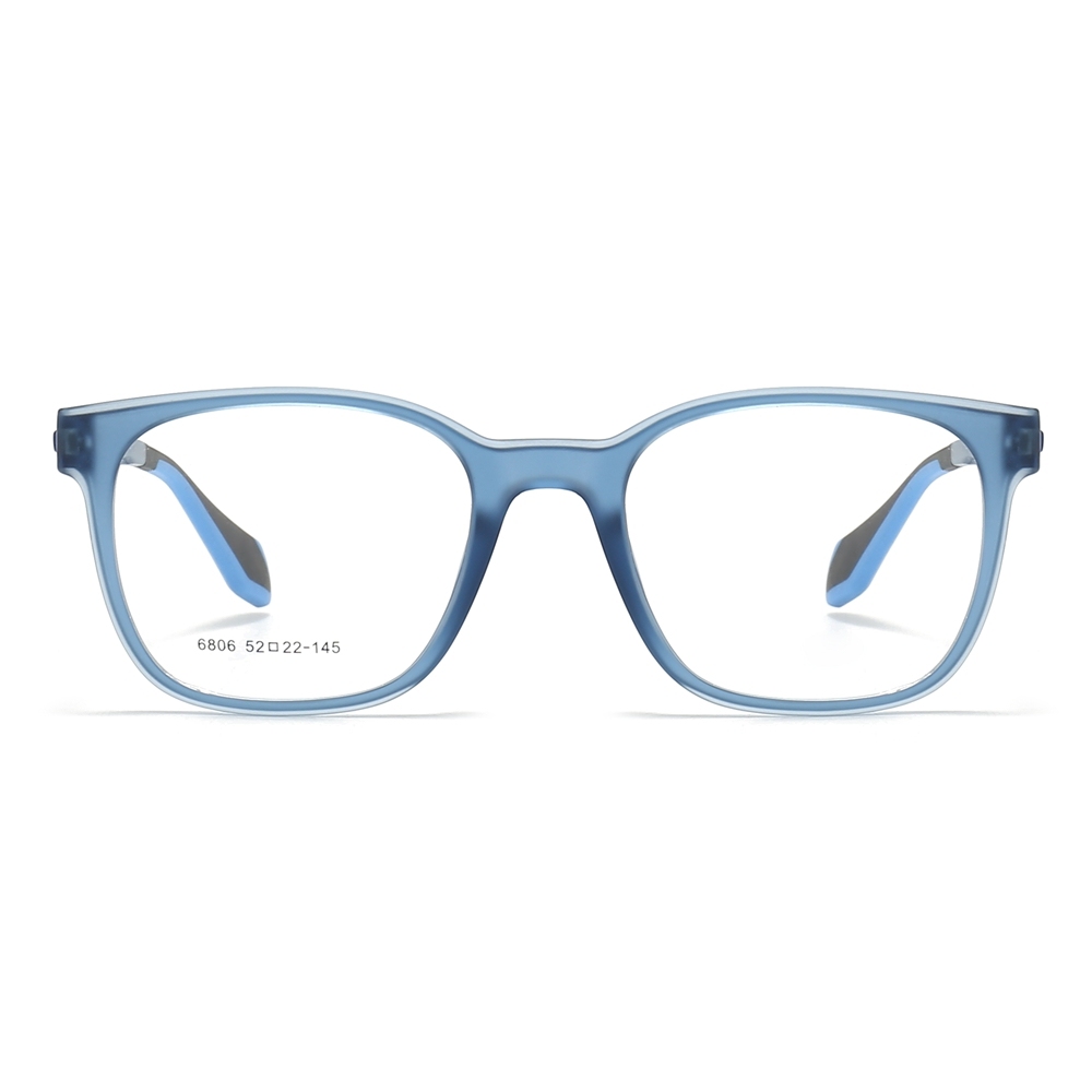 Wholesale TR90 Modern Square Optical Frames with Spring Hinges Men's Casual Prescription Eyeglasses for Everyday Use Glasses Manufacturer China