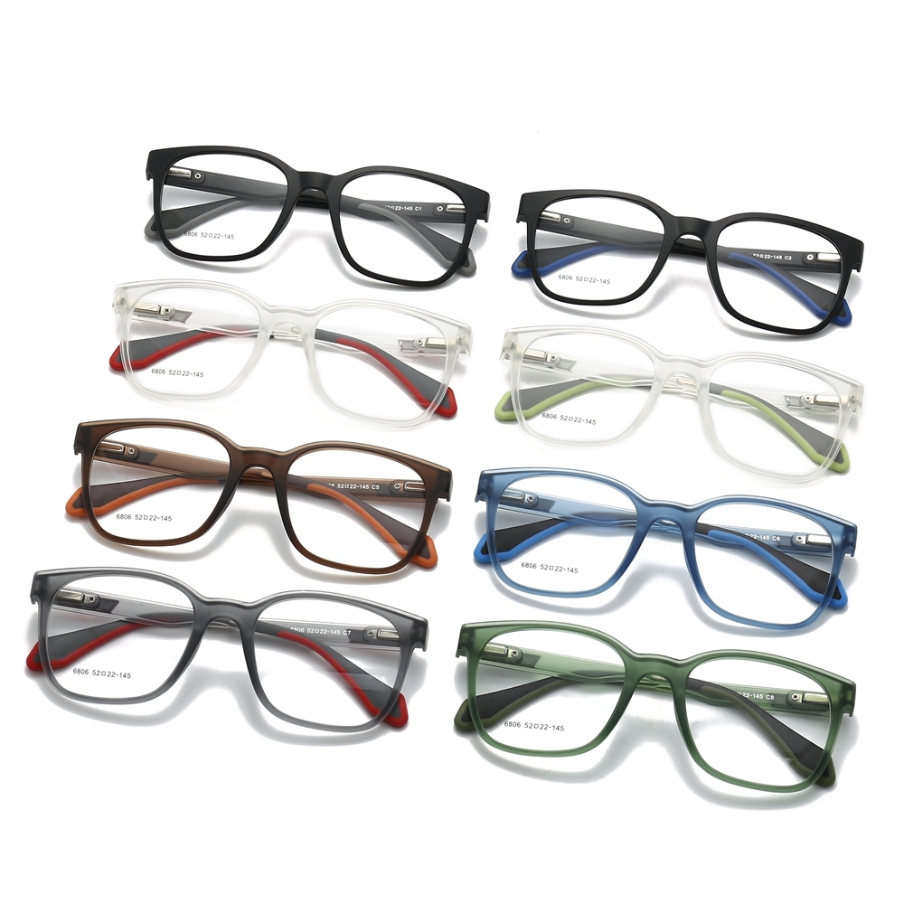 Wholesale TR90 Modern Square Optical Frames with Spring Hinges Men's Casual Prescription Eyeglasses for Everyday Use Glasses Manufacturer China