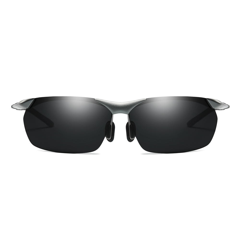 Wholesale Aluminum Semi-rimless Sunglasses UV Protection Polarized Basic Training Glasses for Men's Outdoor Sports Eyewear Manufacturer China