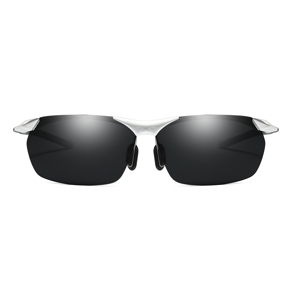 Wholesale Aluminum Semi-rimless Sunglasses UV Protection Polarized Basic Training Glasses for Men's Outdoor Sports Eyewear Manufacturer China
