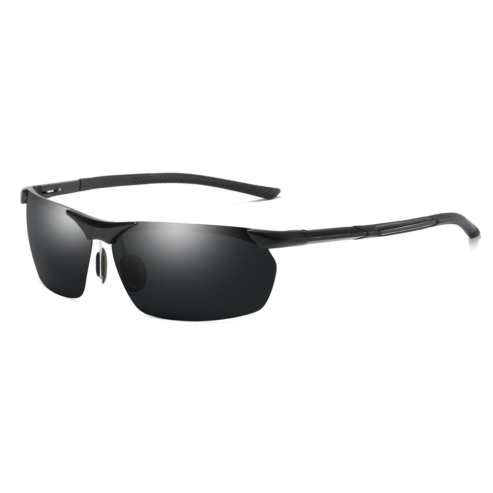 Wholesale Aluminum Semi-rimless Sunglasses UV Protection Polarized Basic Training Glasses for Men's Outdoor Sports Eyewear Manufacturer China
