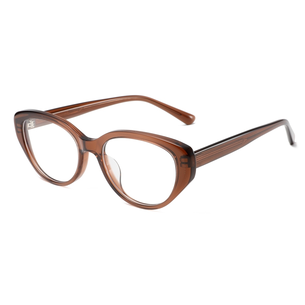 Custom Acetate Classic Prescription Eyeglasses Ladies Upswept Cat-eye Optical Frames for Women Blue Light Blocking Glasses Wholesale China