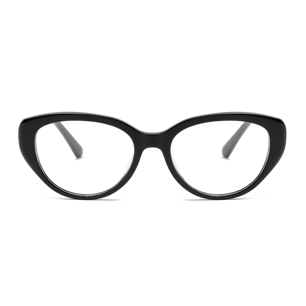 Custom Acetate Classic Prescription Eyeglasses Ladies Upswept Cat-eye Optical Frames for Women Blue Light Blocking Glasses Wholesale China