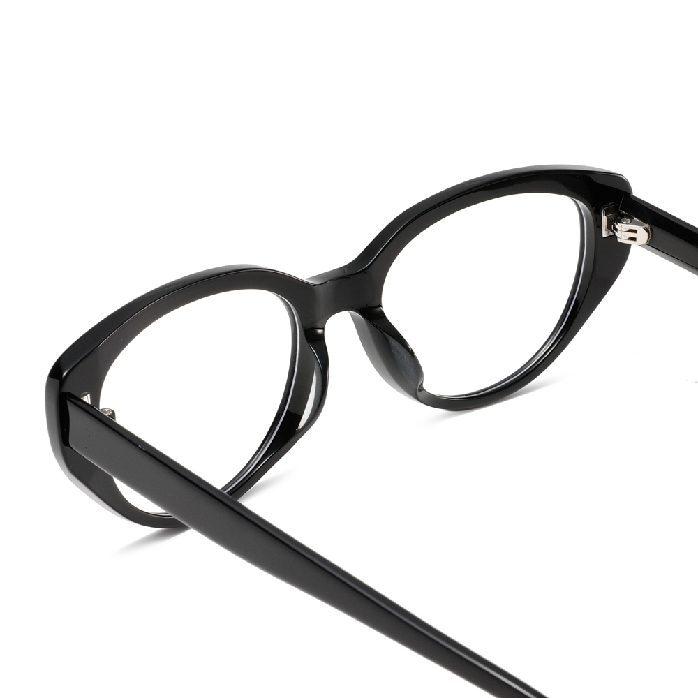 Custom Acetate Classic Prescription Eyeglasses Ladies Upswept Cat-eye Optical Frames for Women Blue Light Blocking Glasses Wholesale China