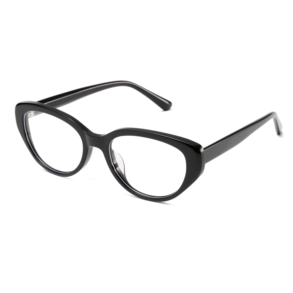 Custom Acetate Classic Prescription Eyeglasses Ladies Upswept Cat-eye Optical Frames for Women Blue Light Blocking Glasses Wholesale China