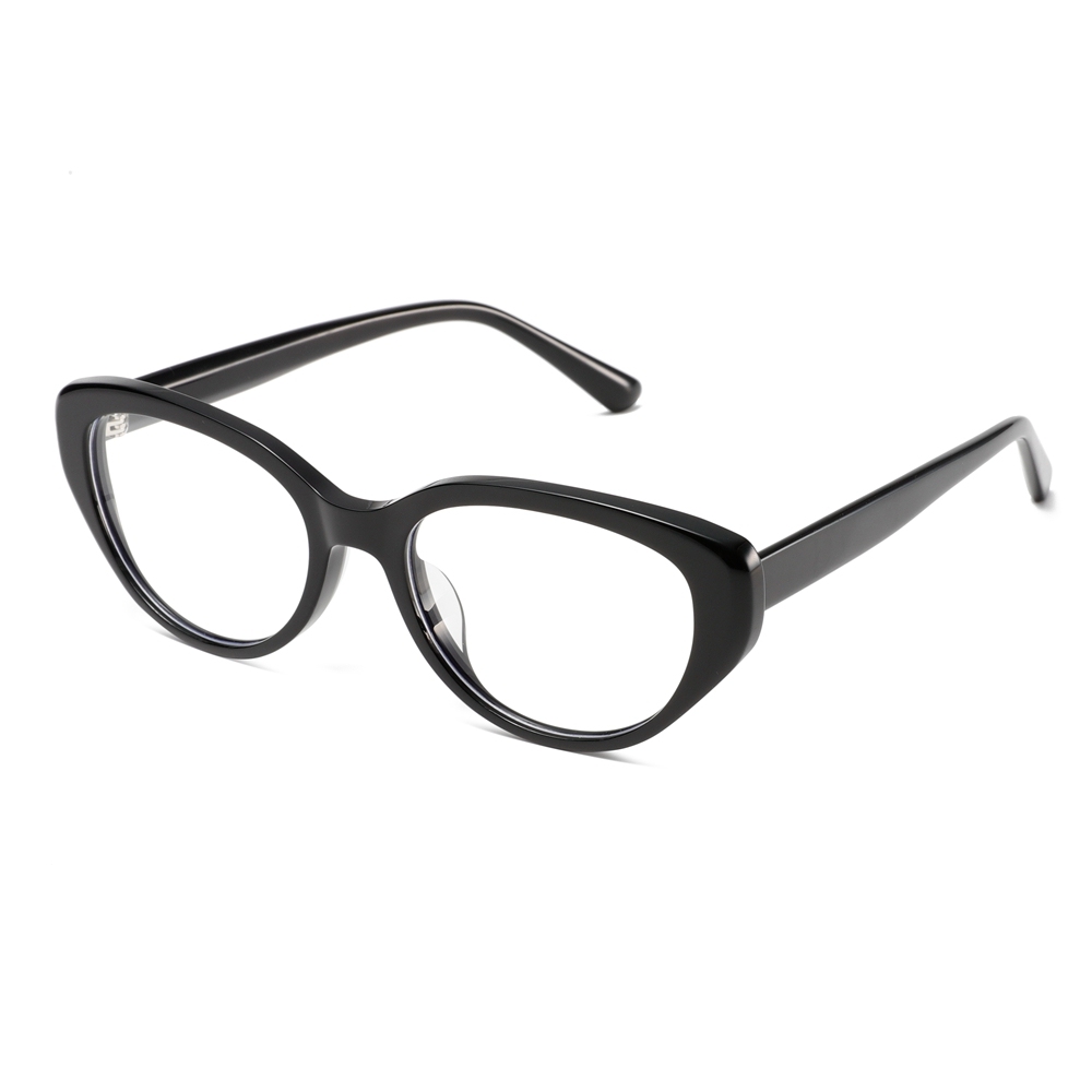 Custom Acetate Classic Prescription Eyeglasses Ladies Upswept Cat-eye Optical Frames for Women Blue Light Blocking Glasses Wholesale China