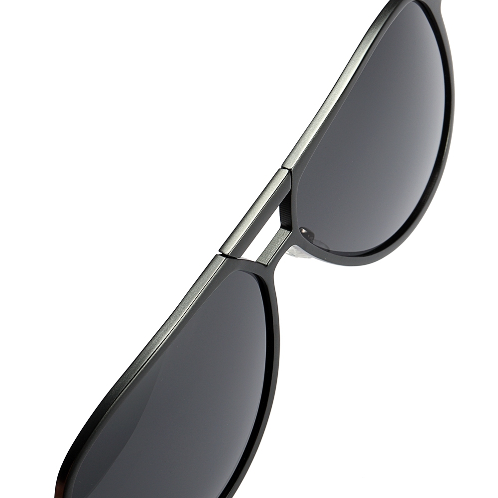 Custom Aircraft Aluminum Aviator Sunglasses for Businessmen Morden Pilot Shades Double Bridge Oversized Teardrop Polarized Glasses Wholesale