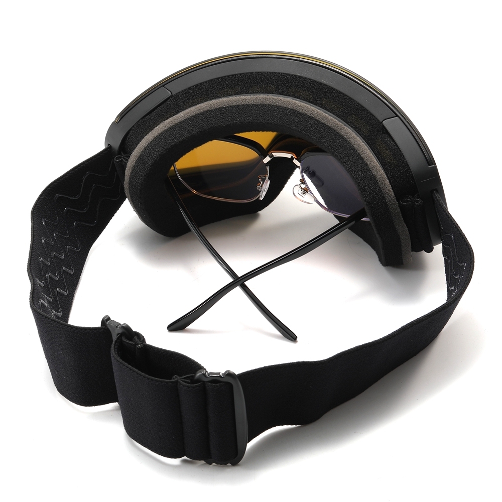 Custom Detachable Magnetic Double-Layer Anti-Fog Lens OTG Snow Goggles for Skiing, Snowboarding & Cross-Country Eyewear Manufacturer China