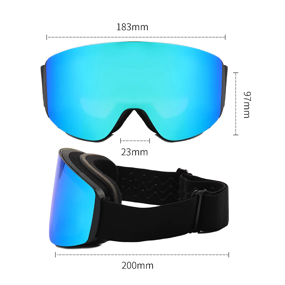 Wholesale Detachable Magnetic Double-Layer Anti-Fog Lens OTG Snow Goggles for Skiing, Snowboarding & Cross-Country Eyewear Manufacturer China