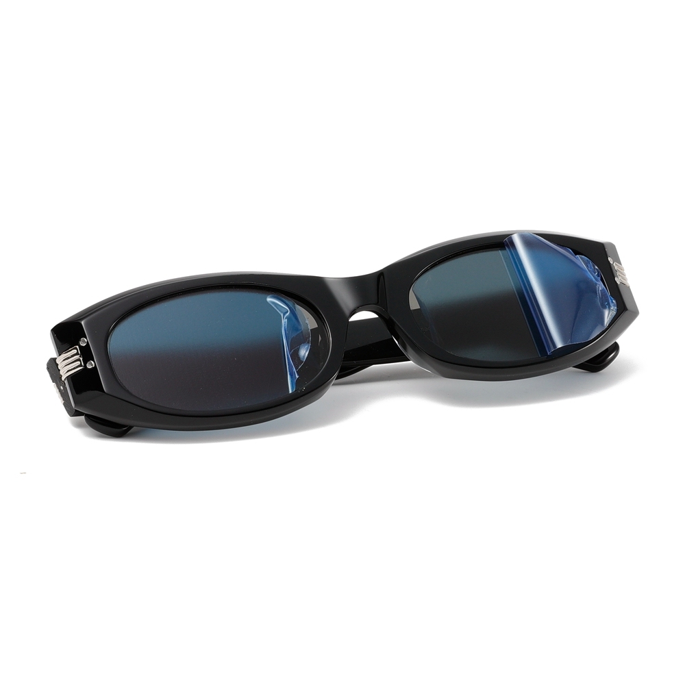 Wholesale Chunky Retro Oval Sunglasses with Metal Hardware GM Mass Black Designer Shades for Women Luxury Acetate Eyewear Manufacturer China