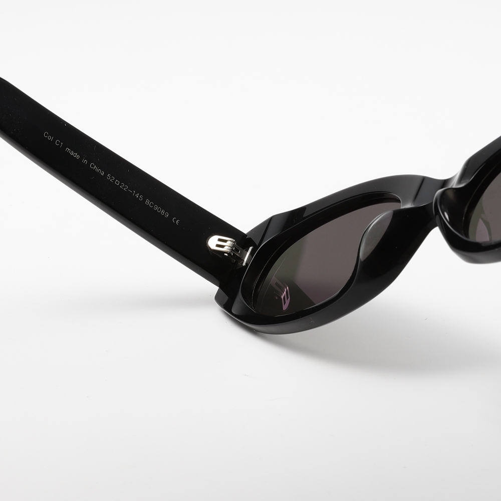 Wholesale Chunky Retro Oval Sunglasses with Metal Hardware GM Mass Black Designer Shades for Women Luxury Acetate Eyewear Manufacturer China
