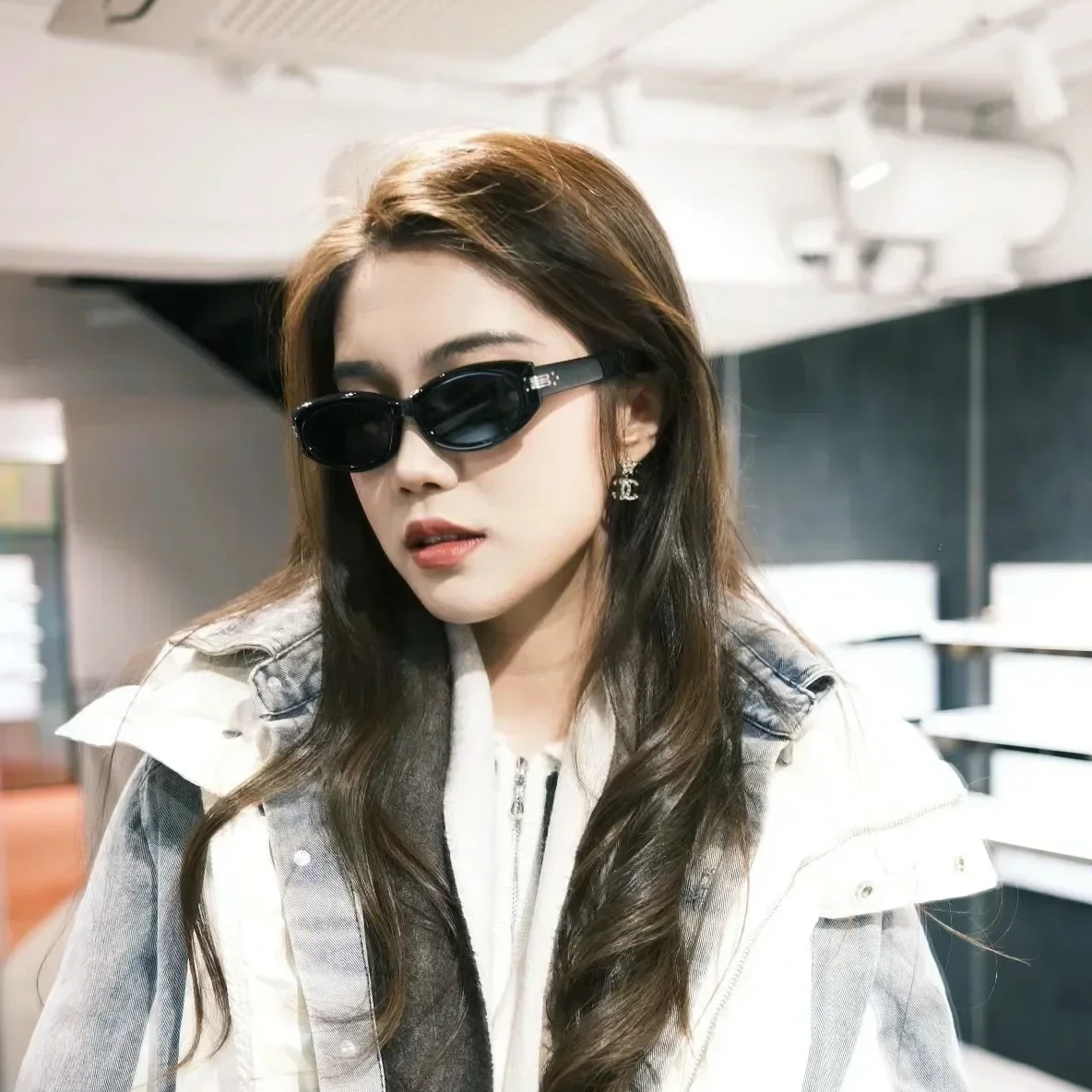 Wholesale Chunky Retro Oval Sunglasses with Metal Hardware GM Mass Black Designer Shades for Women Luxury Acetate Eyewear Manufacturer China