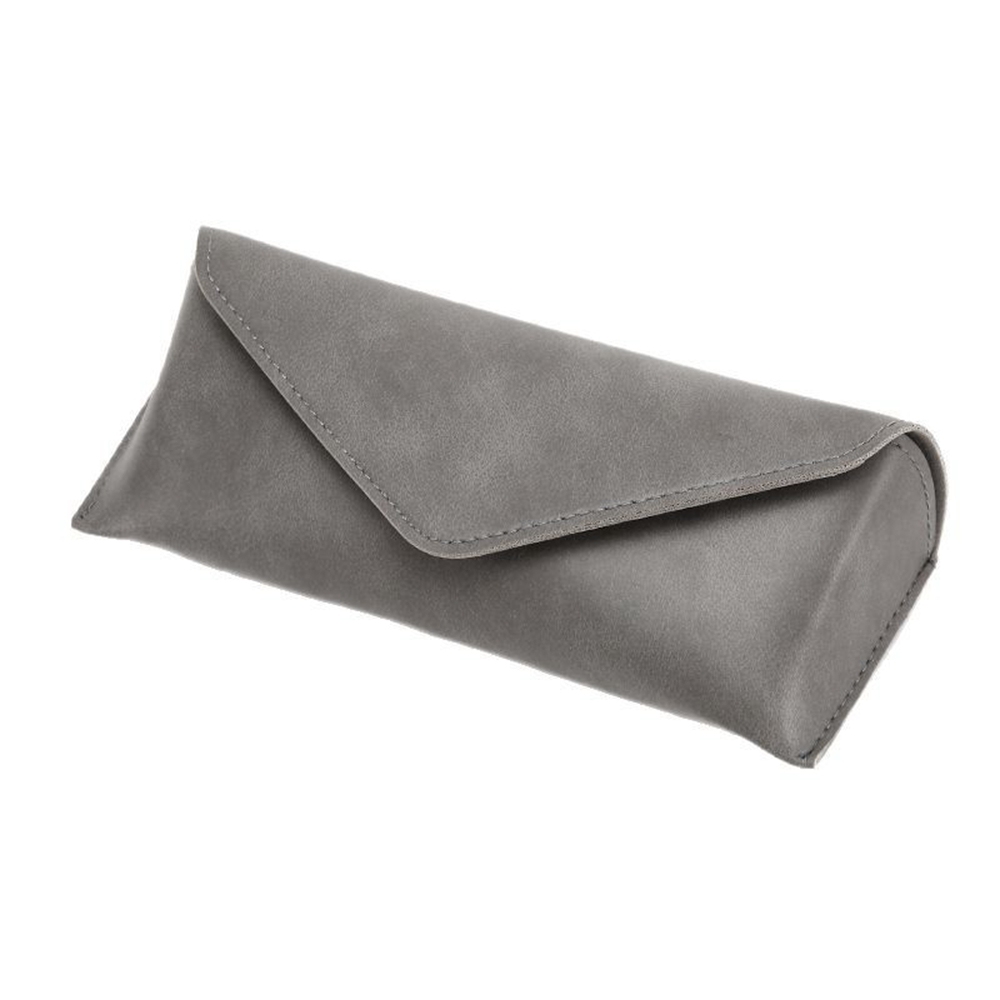 Custom Sunglasses Packaging Box Luxury Hidden Snap Button Faux Suede Soft Leather Flap Closure Eyewear Case Wholesale Supplier China