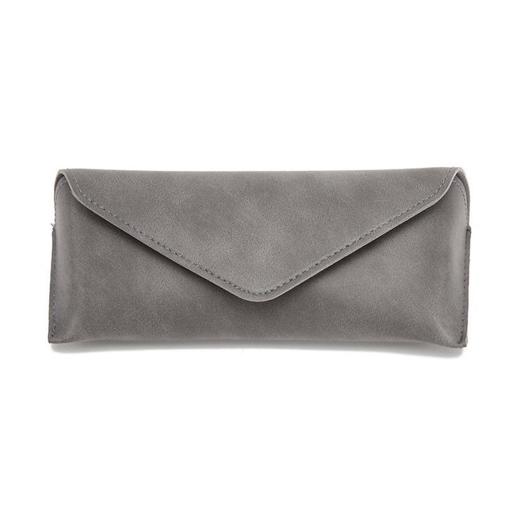 Custom Sunglasses Packaging Box Luxury Hidden Snap Button Faux Suede Soft Leather Flap Closure Eyewear Case Wholesale Supplier China