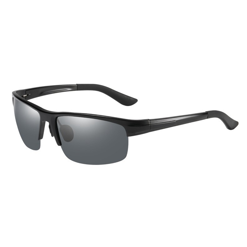 Custom Lightweight Aluminium Half Rim Sports Sunglasses Polarized Fishing Shades for Men Anti Sun Glare Driving Glasses Wholesale Supplier China