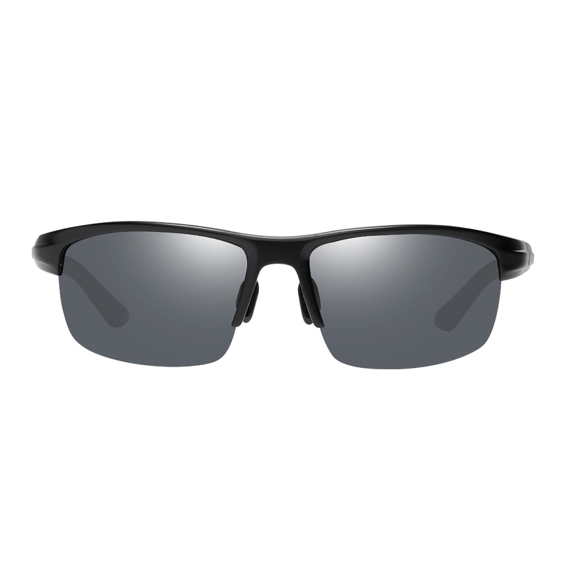 Custom Lightweight Aluminium Half Rim Sports Sunglasses Polarized Fishing Shades for Men Anti Sun Glare Driving Glasses Wholesale Supplier China