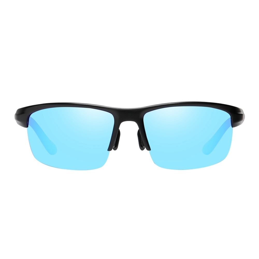 Custom Lightweight Aluminium Half Rim Sports Sunglasses Polarized Fishing Shades for Men Anti Sun Glare Driving Glasses Wholesale Supplier China