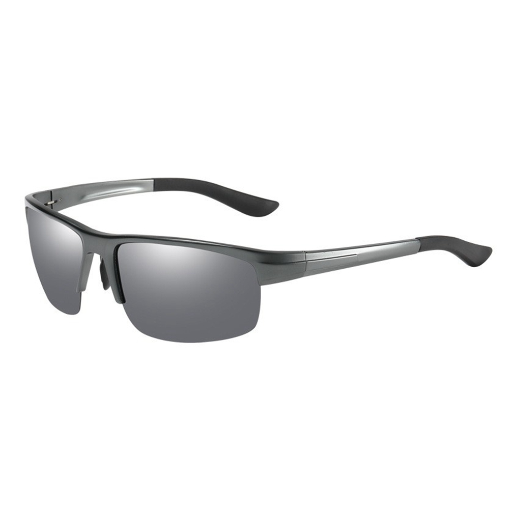 Custom Lightweight Aluminium Half Rim Sports Sunglasses Polarized Fishing Shades for Men Anti Sun Glare Driving Glasses Wholesale Supplier China