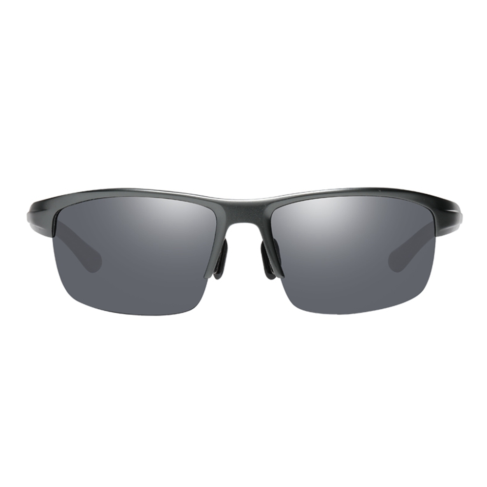 Custom Lightweight Aluminium Half Rim Sports Sunglasses Polarized Fishing Shades for Men Anti Sun Glare Driving Glasses Wholesale Supplier China
