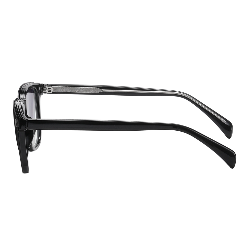 Custom Unisex TR90 Detachable Classic Square Eyeglasses Frames with Magnetic Clip On Sunglasses Over Prescription Glasses Manufacturer China